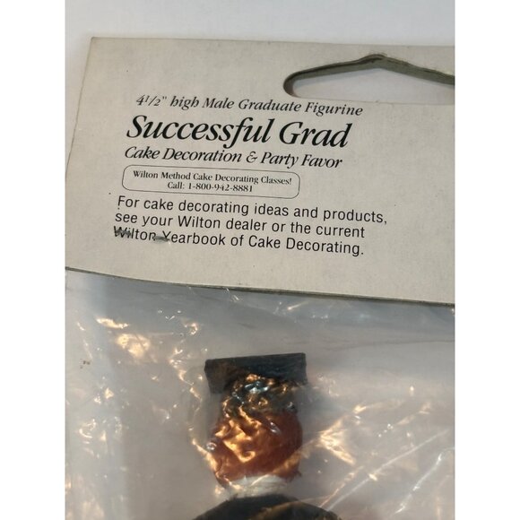 Wilton 4.5" Successful Grad Male Graduate Figurine Cake Decoration & Party Favor - Picture 4 of 5